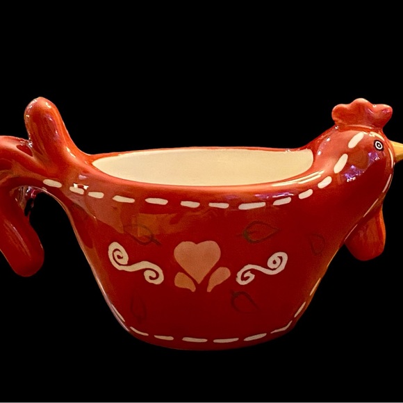Cute red rooster dish 5” long c 2.5” wide. Like new - Picture 3 of 6